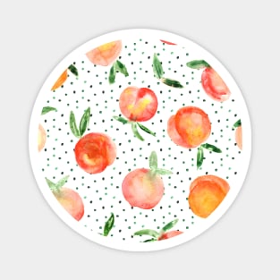 Peachy summer - watercolor peach fruits Magnet